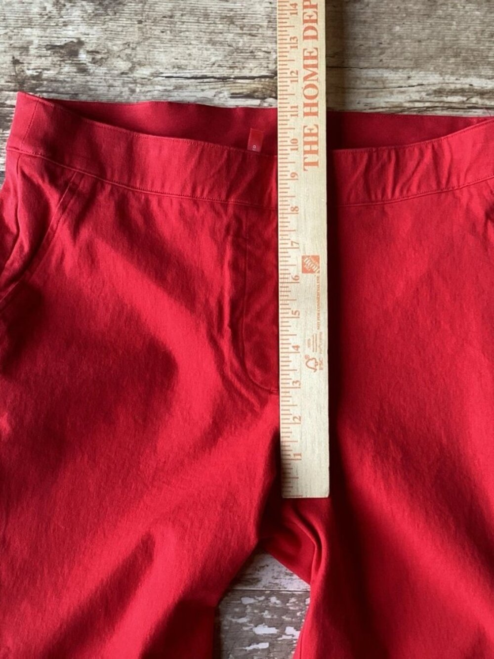SPANX Red On The Go Crop Wide Leg Stretch Twill Pants Women’s Medium - Picture 5 of 8